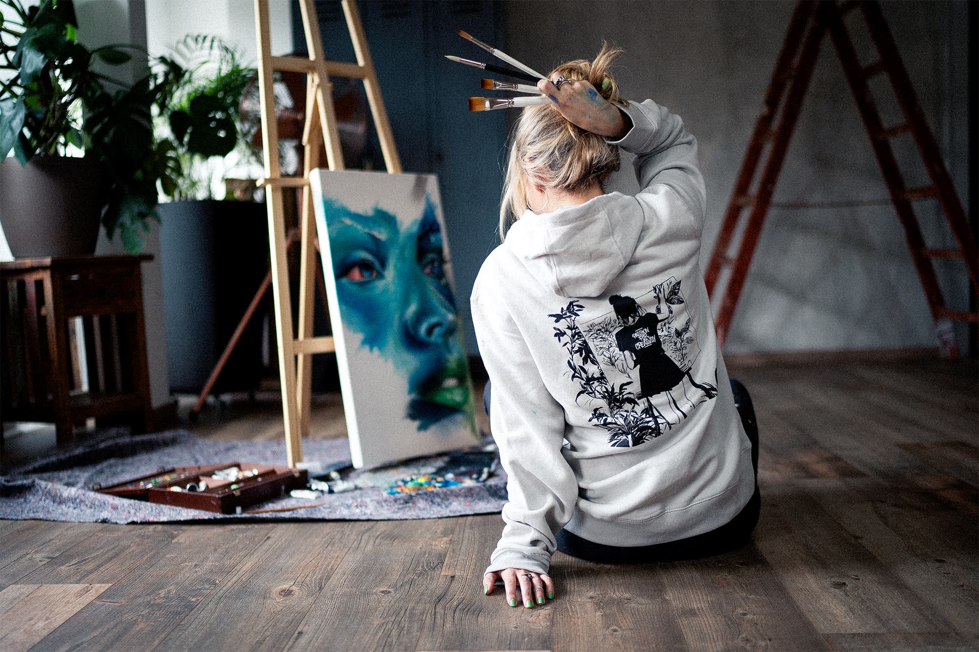 Hoodie Anna paints